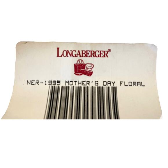 Longaberger Mothers Day Basket Of Love Cloth Liner, Protector 8" Leather Handle - Picture 6 of 7